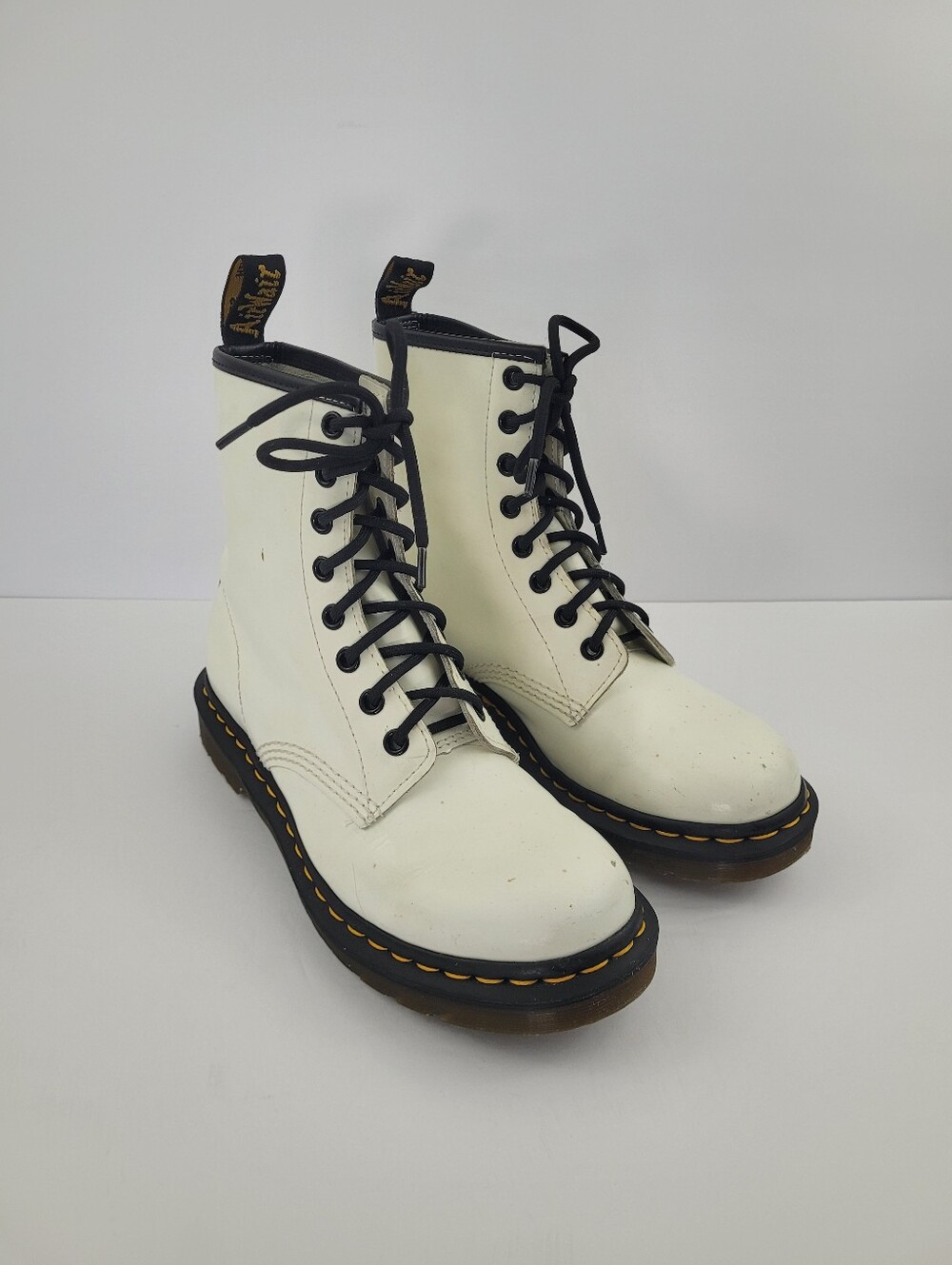 DOC MARTENS white 1460 womens boots